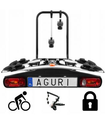 Platforma rowerowa na hak Aguri Active Bike 2 srebrna