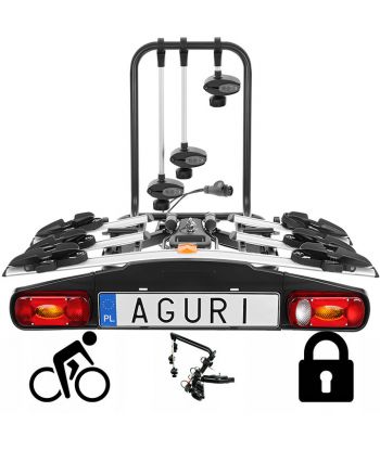 Platforma rowerowa na hak Aguri Active Bike 3 srebrna
